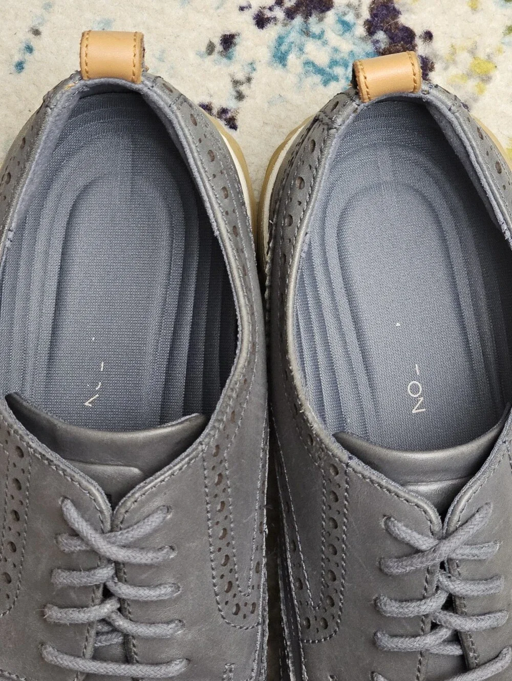 Cole Haan Men's Shoes Size 10.5 Grand Evolution Wingtip Dress Oxfords Gray